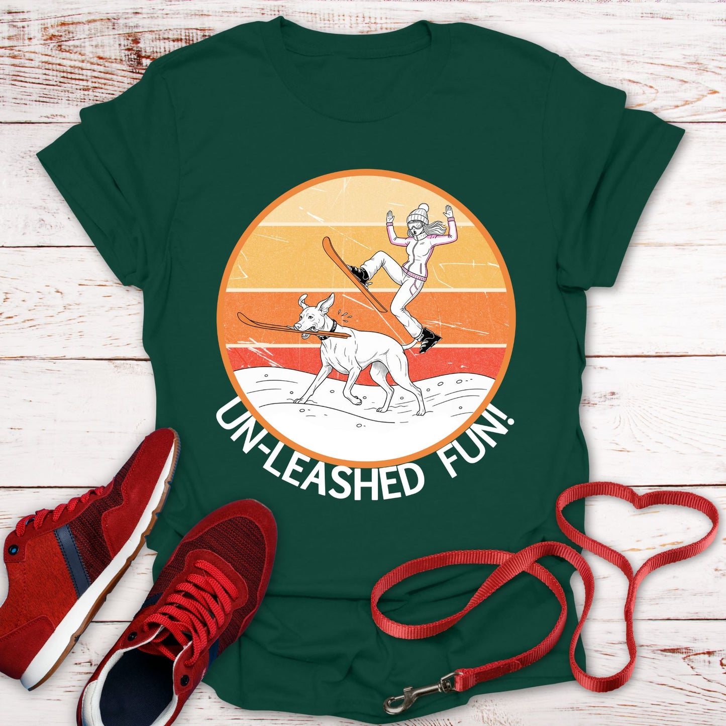 Un-leashed Fun: Vizsla Ski Thief Surprise!
