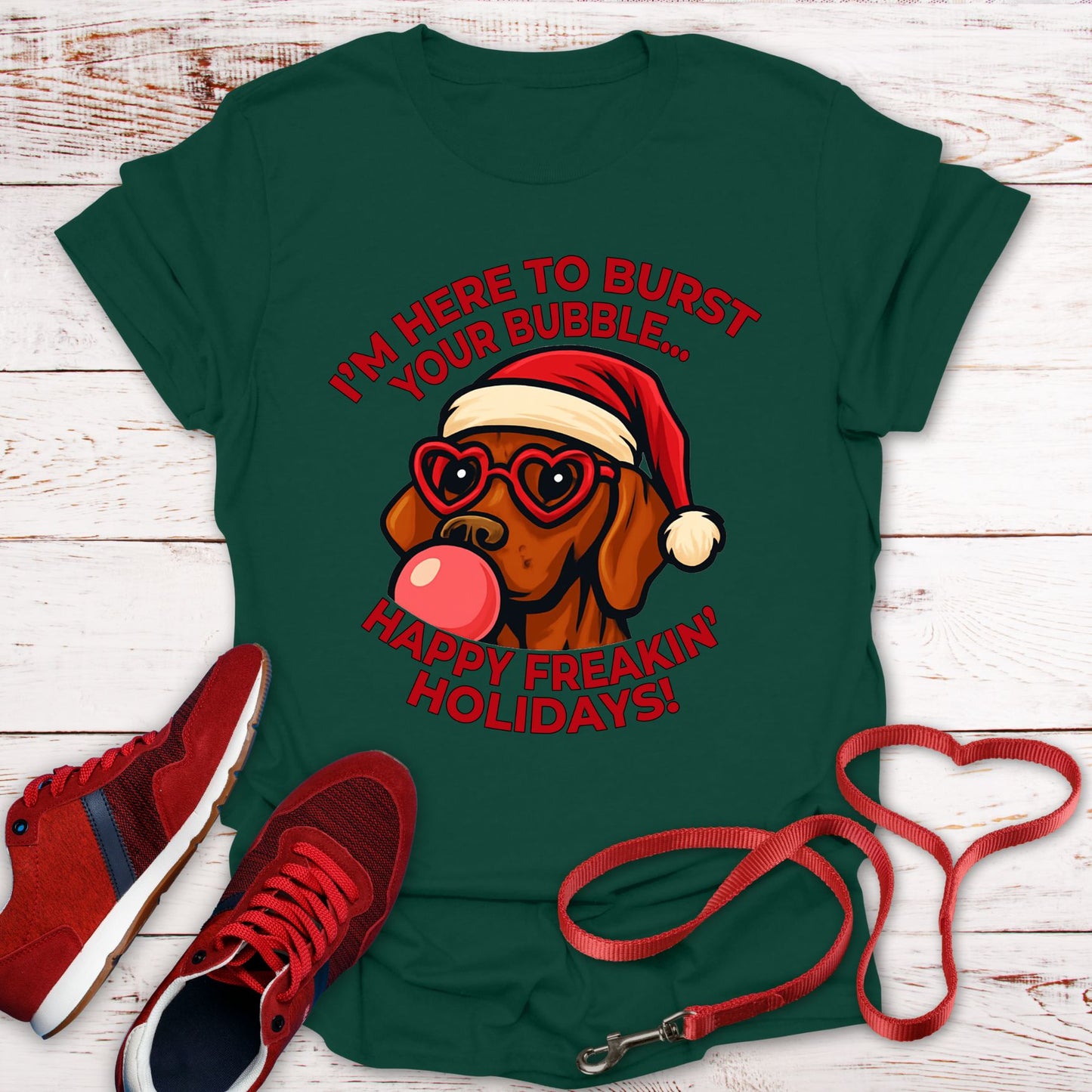 This Vizsla Bursts Your Holiday Bubble