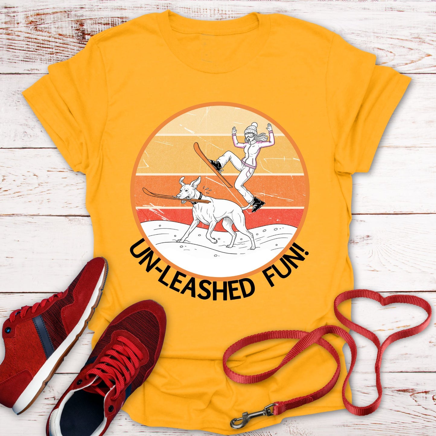 Un-leashed Fun: Vizsla Ski Thief Surprise!