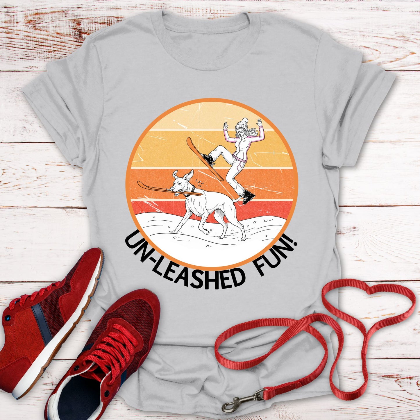 Un-leashed Fun: Vizsla Ski Thief Surprise!