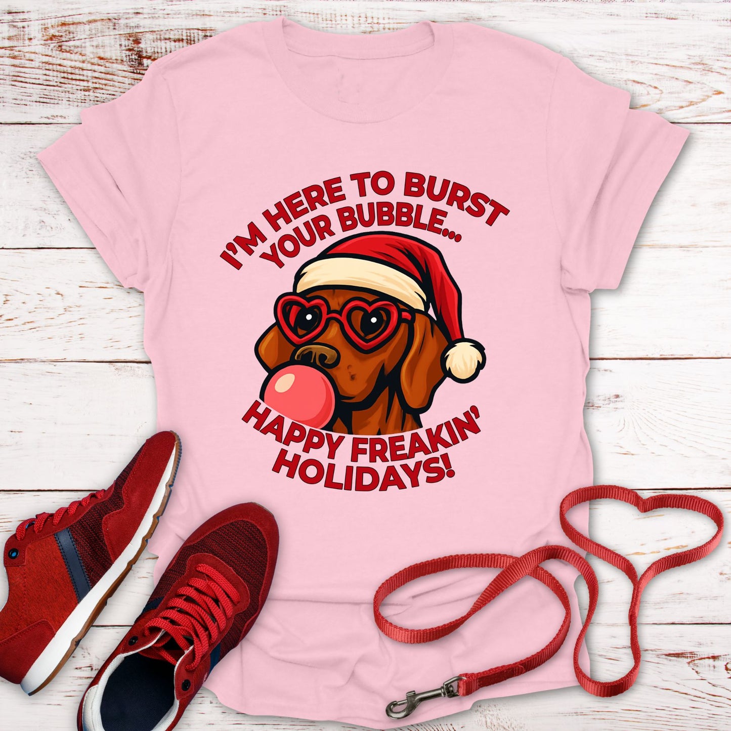 This Vizsla Bursts Your Holiday Bubble
