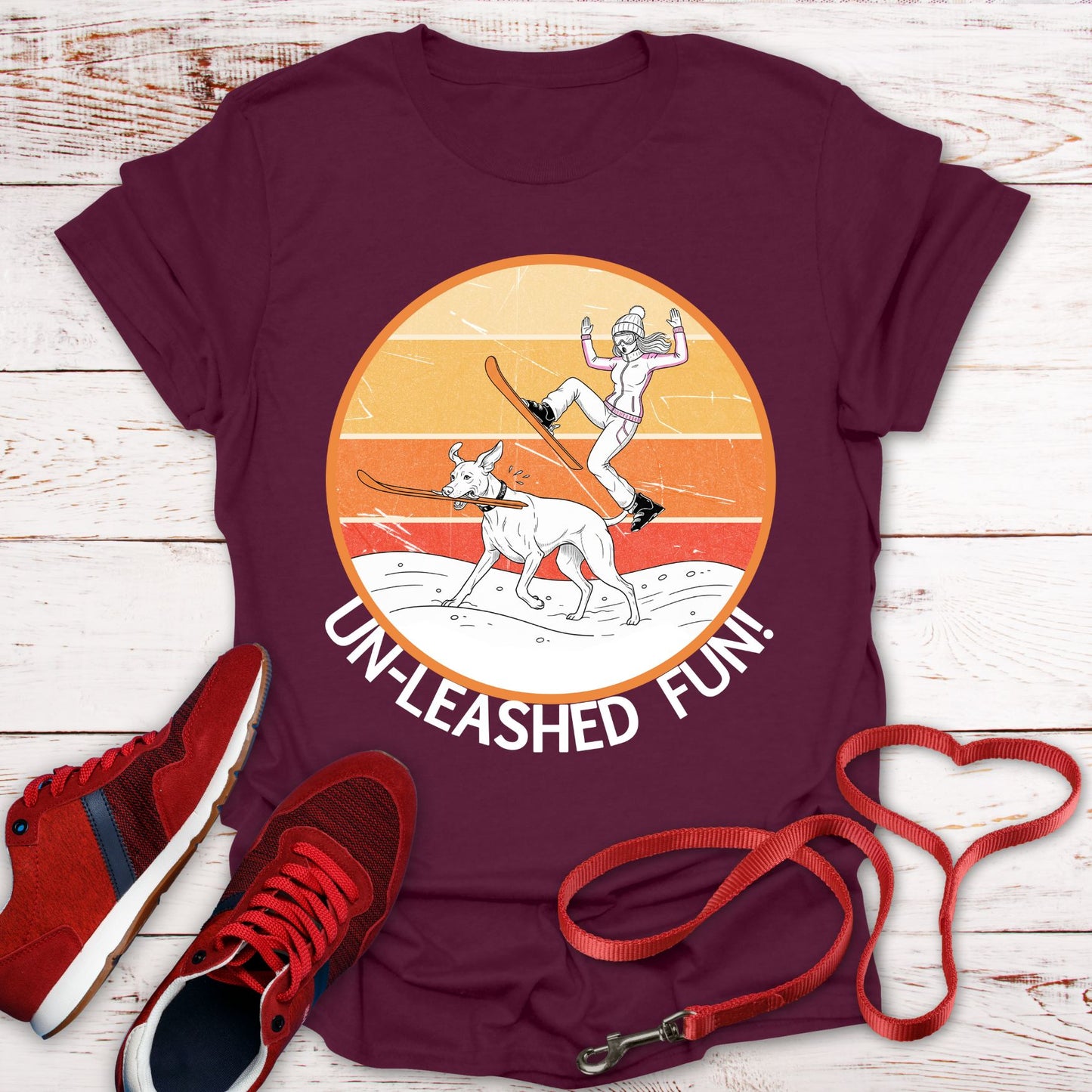 Un-leashed Fun: Vizsla Ski Thief Surprise!