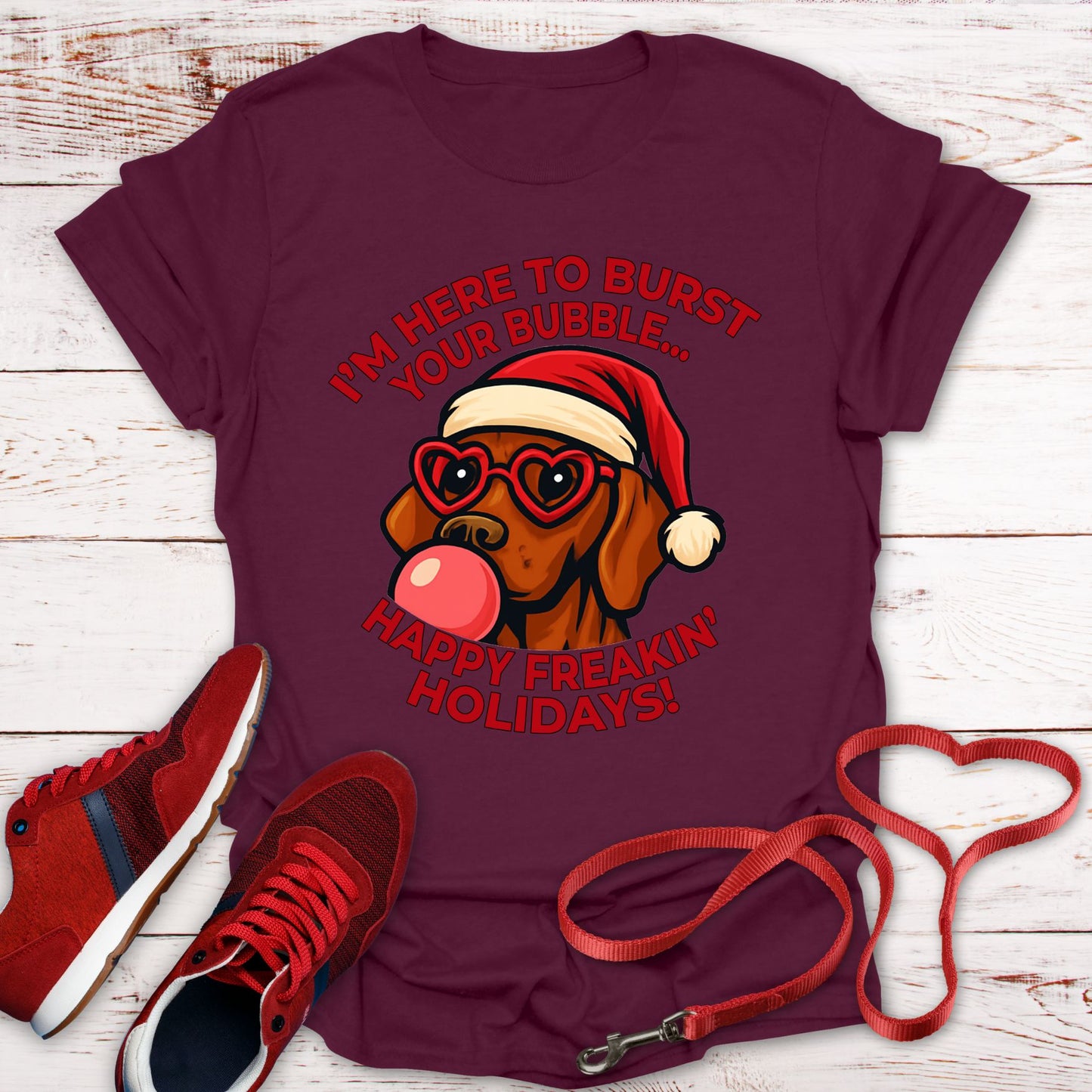 This Vizsla Bursts Your Holiday Bubble