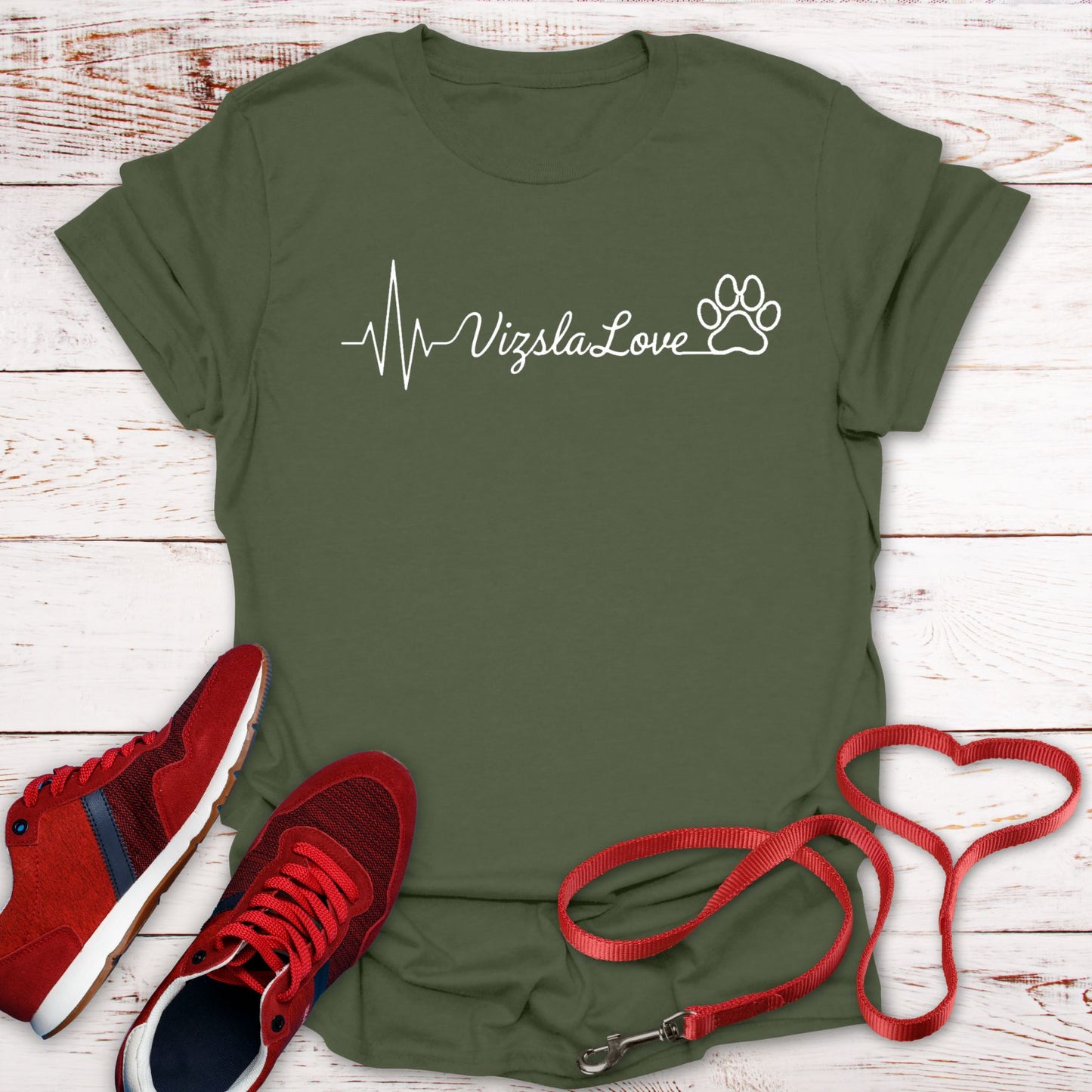 My Heart Beats With Vizsla Love - T-Shirt