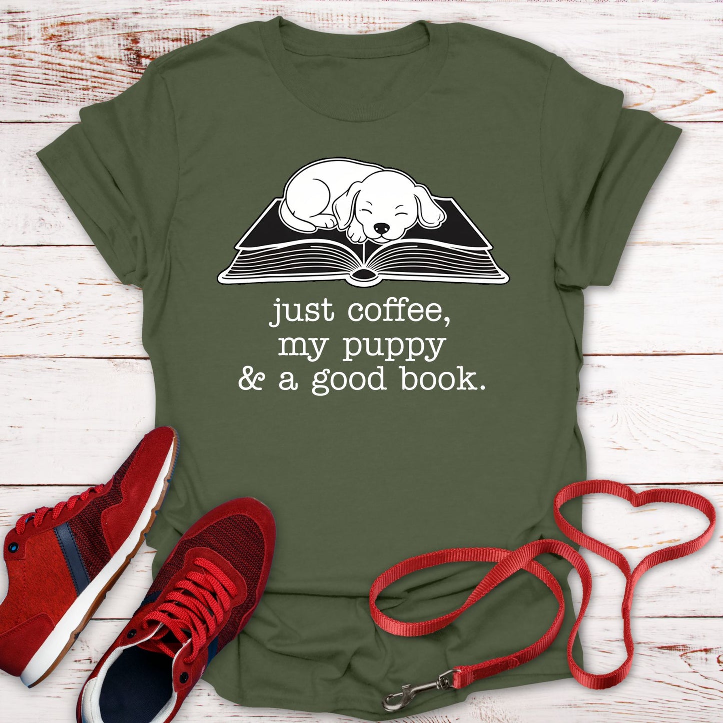 Coffee, My Puppy, and a Good Book