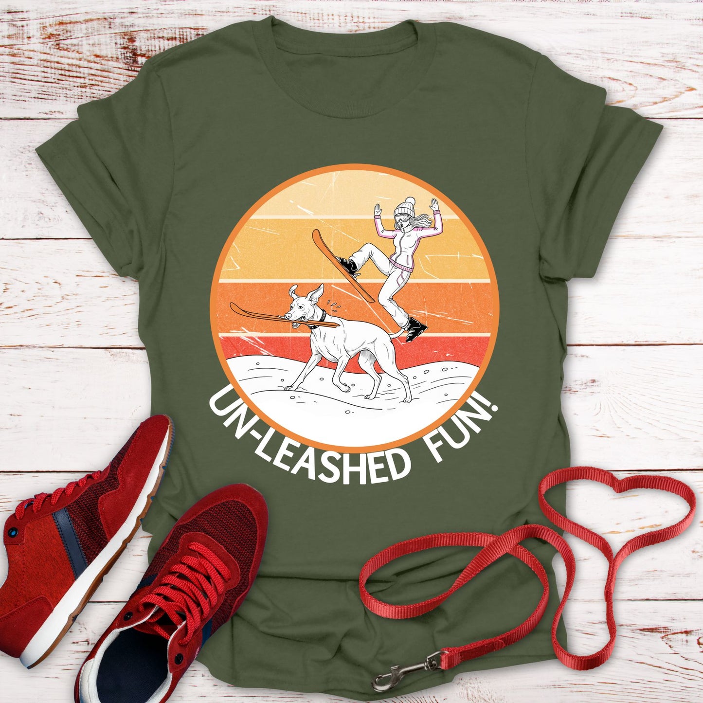 Un-leashed Fun: Vizsla Ski Thief Surprise!