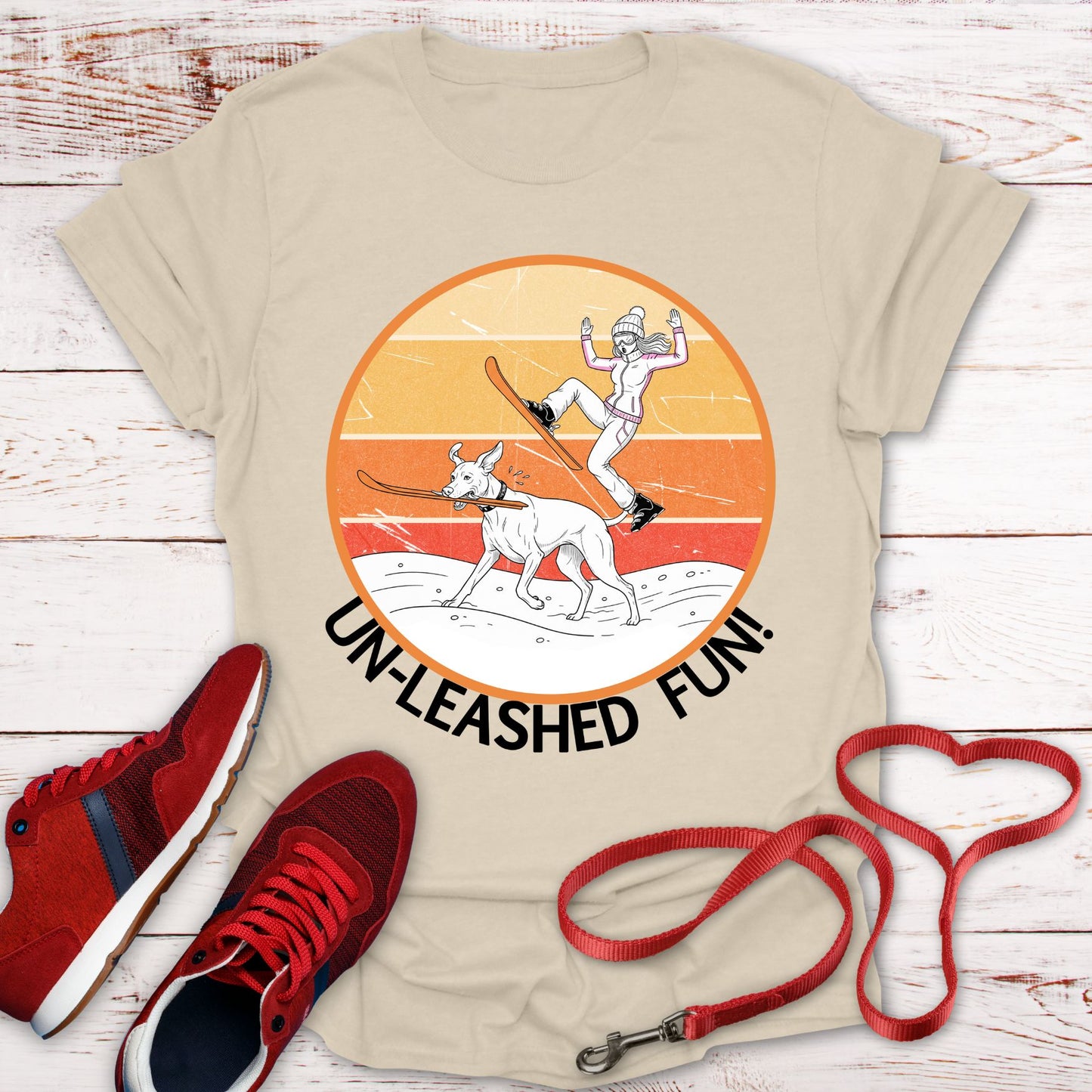 Un-leashed Fun: Vizsla Ski Thief Surprise!