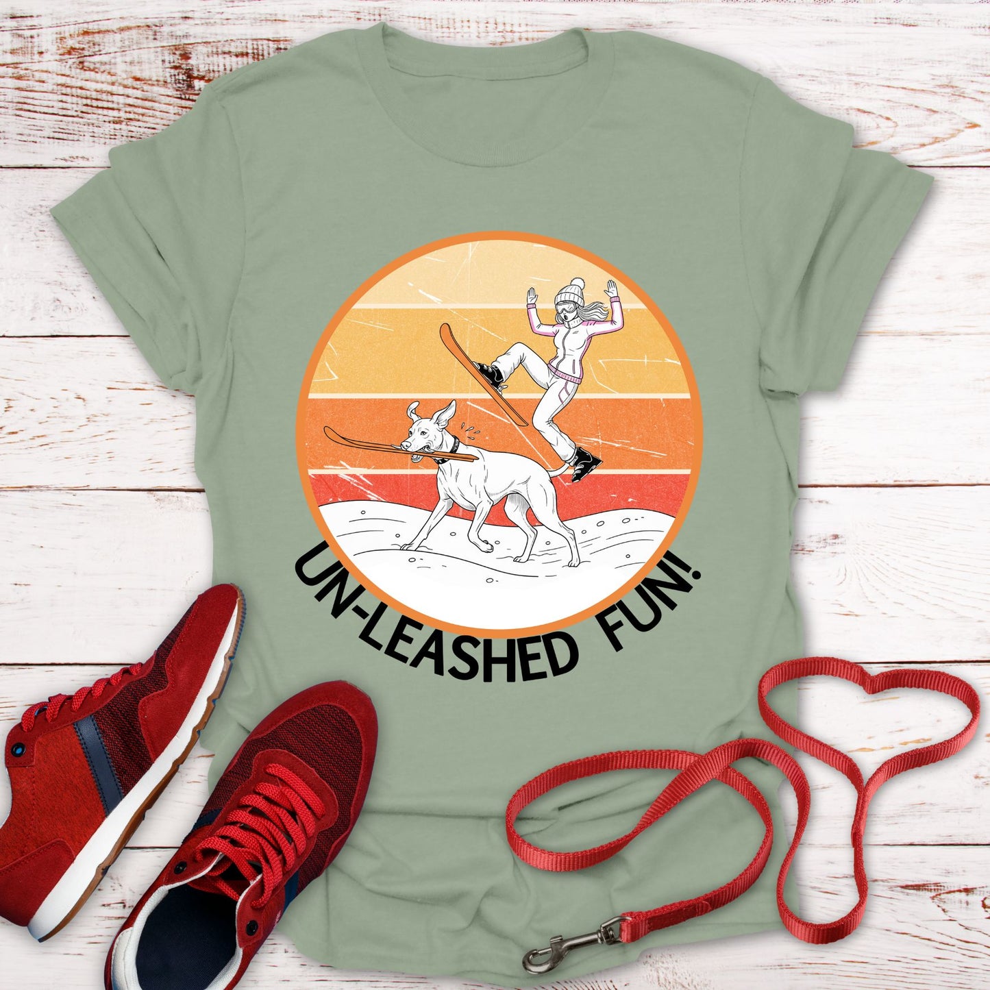 Un-leashed Fun: Vizsla Ski Thief Surprise!