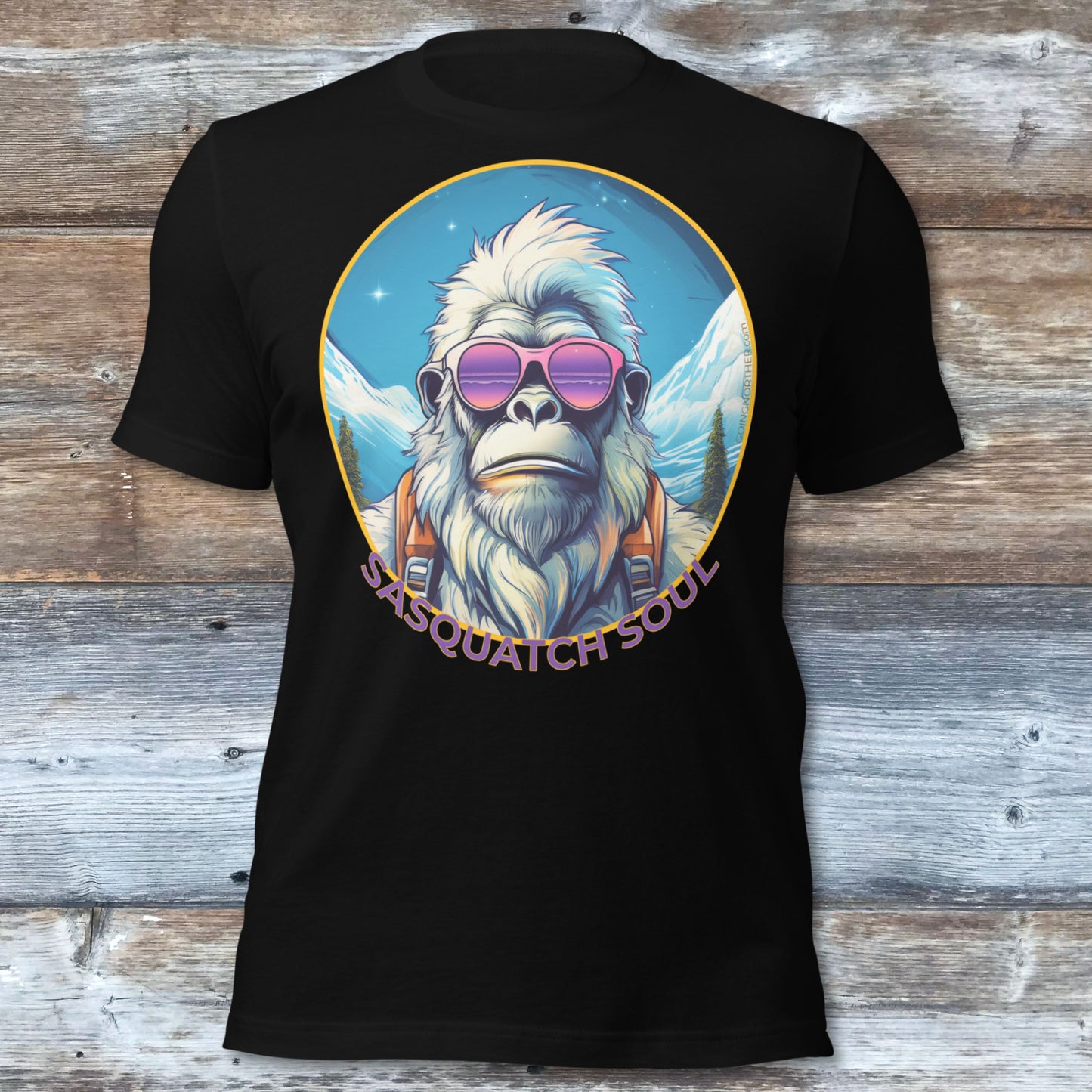 Vizsla Style - Going Norther - Bigfoot - Sasquatch Soul T-Shirt - Retro Design