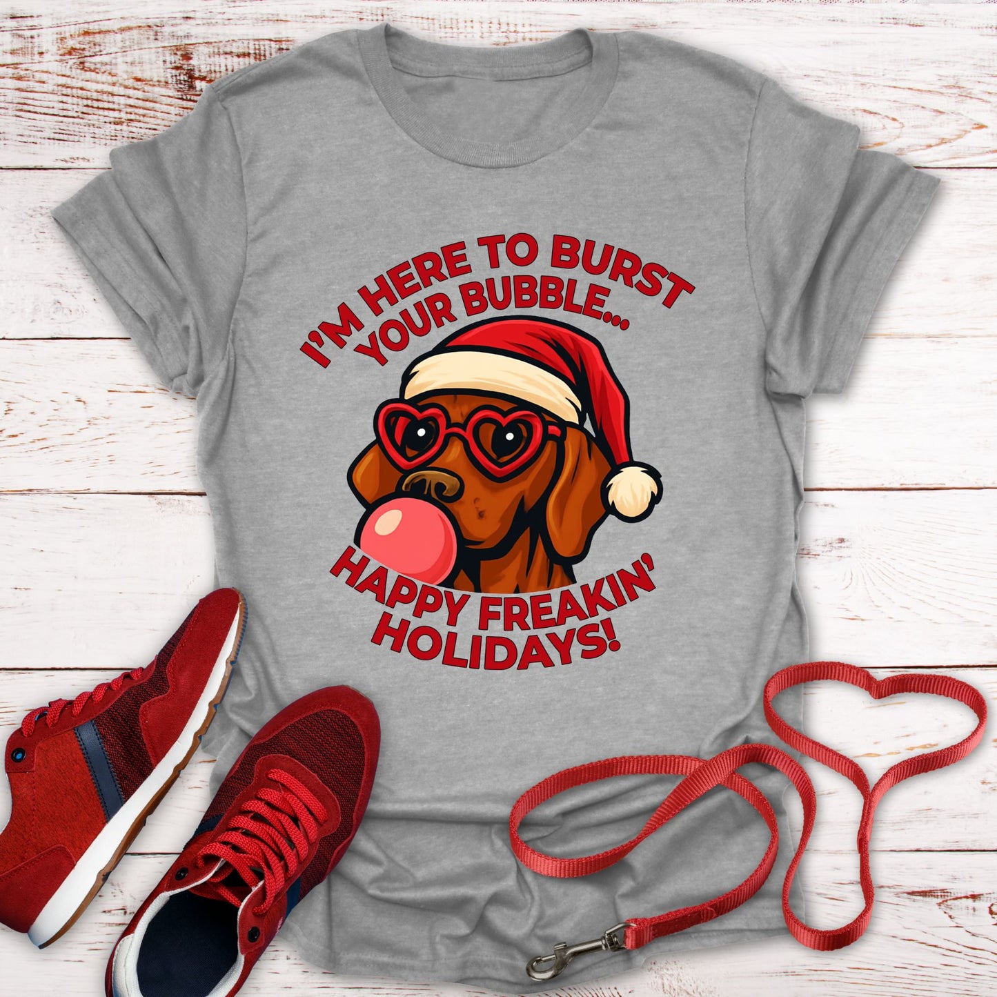 This Vizsla Bursts Your Holiday Bubble