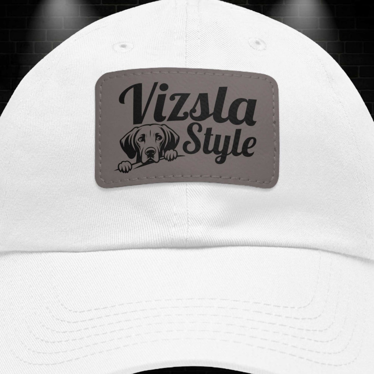 Vizsla Style Leather Patch Dad Hat