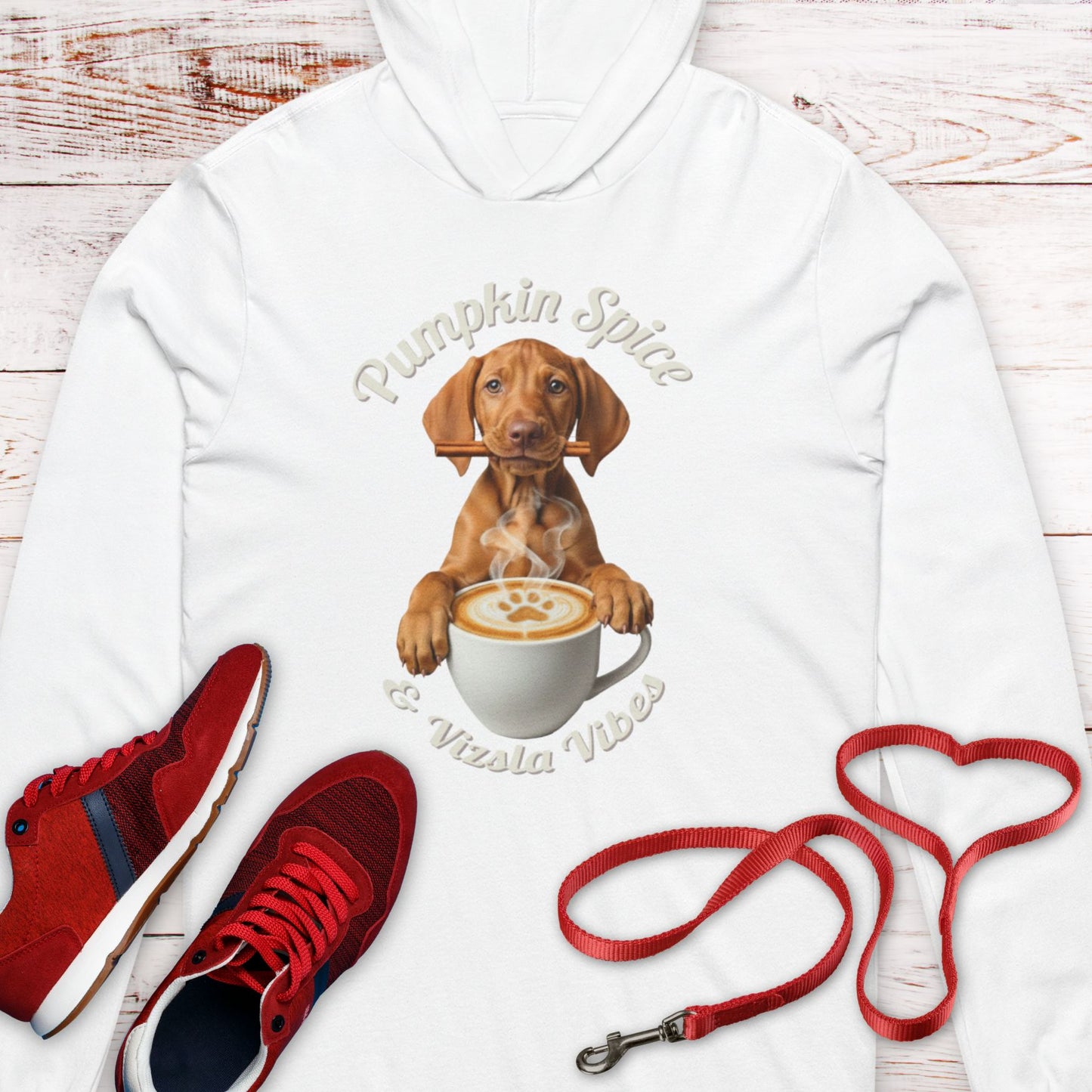 Pumpkin Spice Vizsla Hoodie | Fall Dog Lover Hooded T-Shirt