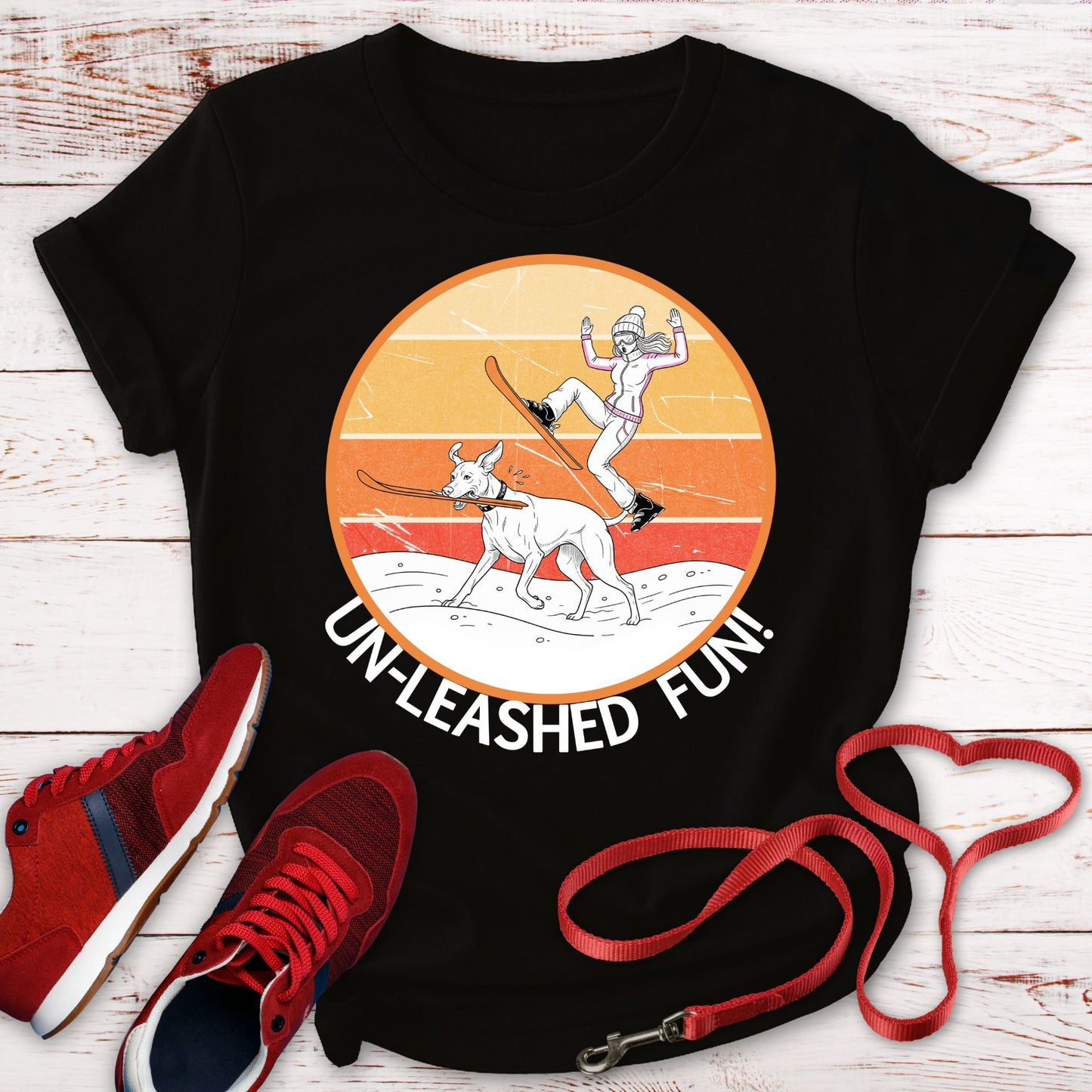 Un-leashed Fun: Vizsla Ski Thief Surprise!
