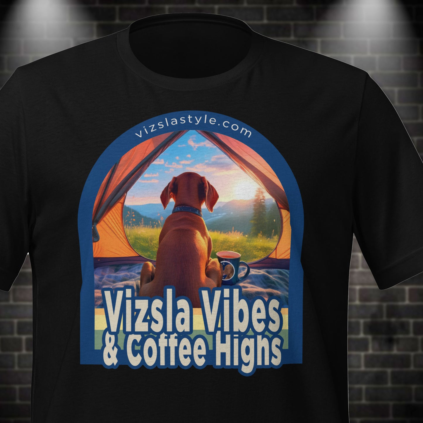 Vizsla Vibes & Coffee Highs! t-shirt