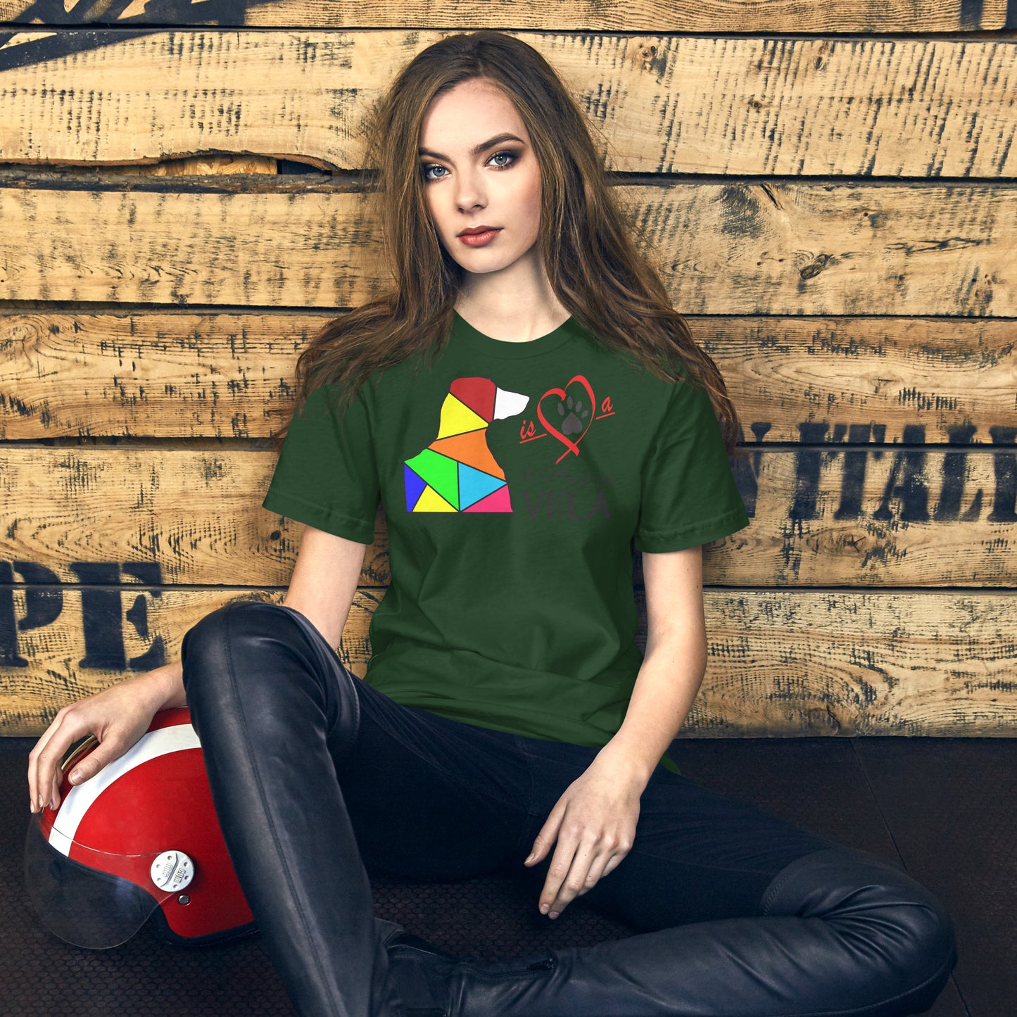 Love is a Sugar Faced Vizsla - All Around Sports T-shirt (Dk Text)