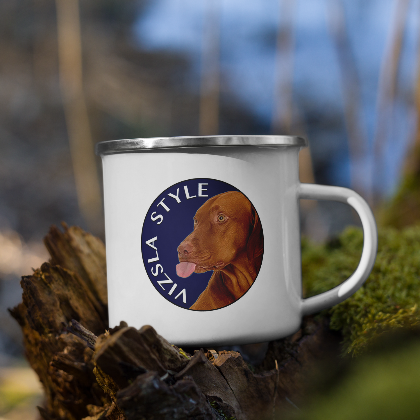 All About "T" Logo w/ Lake CDA Outdoor Adventure Enamel Mug