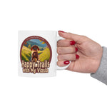 Happy Trails With My Vizsla Puppy / New Vizsla Puppy White Glossy mug
