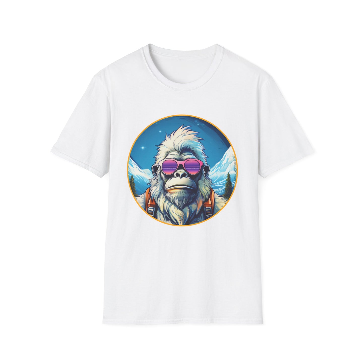 Vizsla Style - Going Norther - Bigfoot T-Shirt - Retro Styled Sasquatch