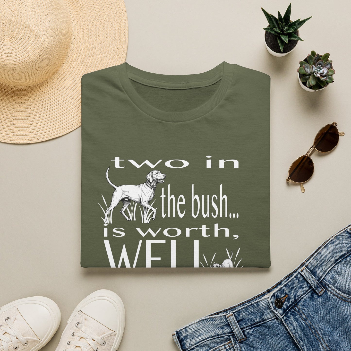 Vizsla Tribute T-Shirt — "Two in the bush... is worth, WELL... a lifetime of LOVE!"