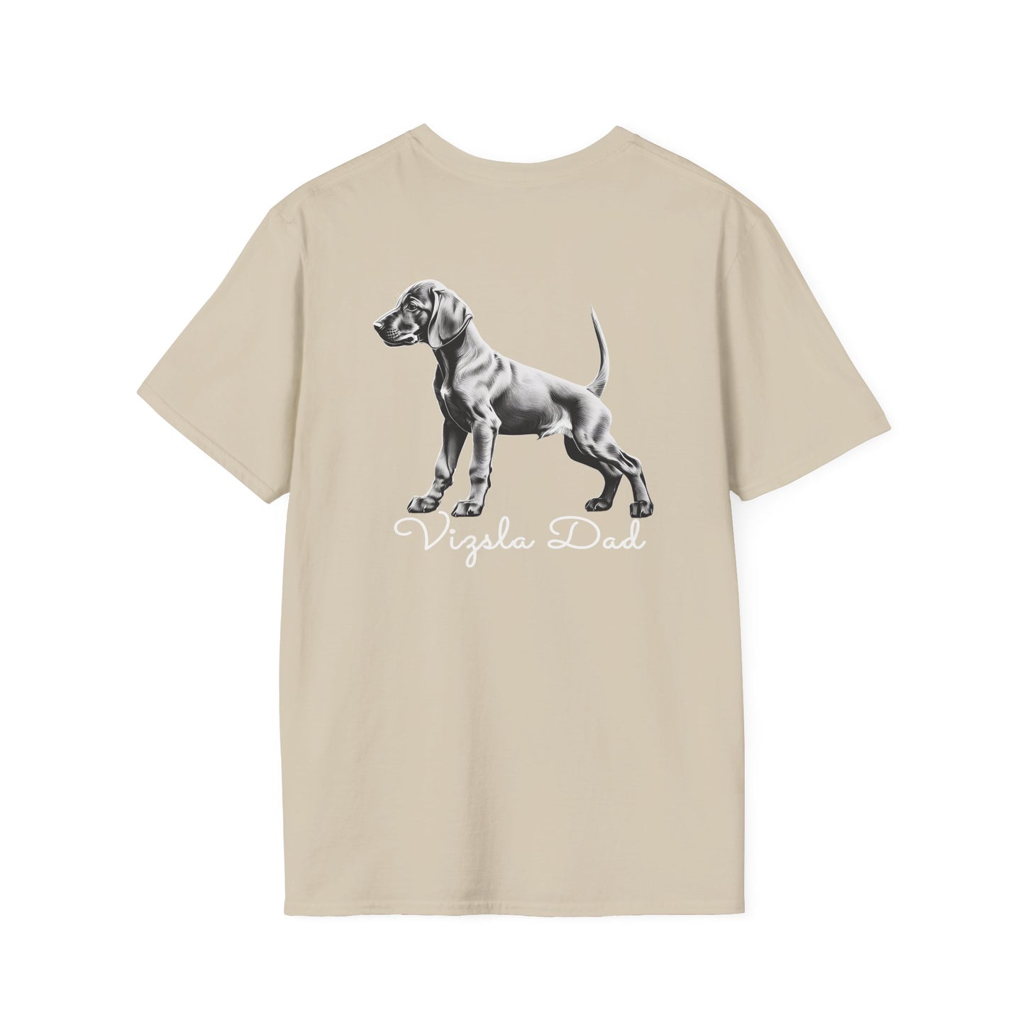 Vizsla Style - Vizsla Dad & Puppy w/ Light Text T-Shirt