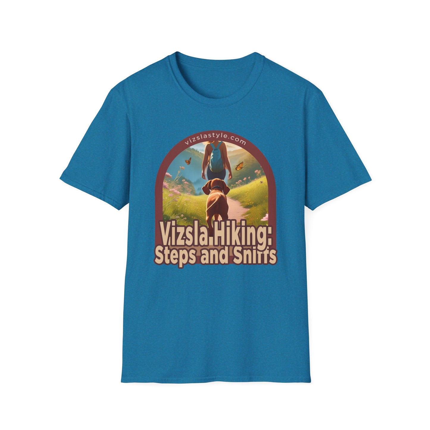 Vizsla Hiking: Steps And Sniffs w/ Hiker t-shirt