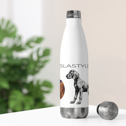 Vizsla Style Puppy w/ Logo - Dog Lover's 20oz Insulated Water Bottle