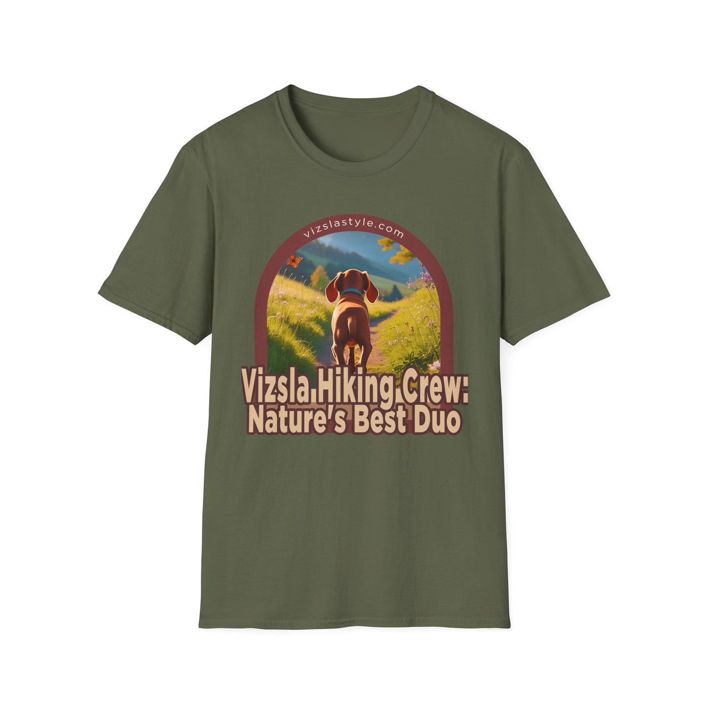 Vizsla Hiking Crew: Nature's Best Duo Puppy t-shirt