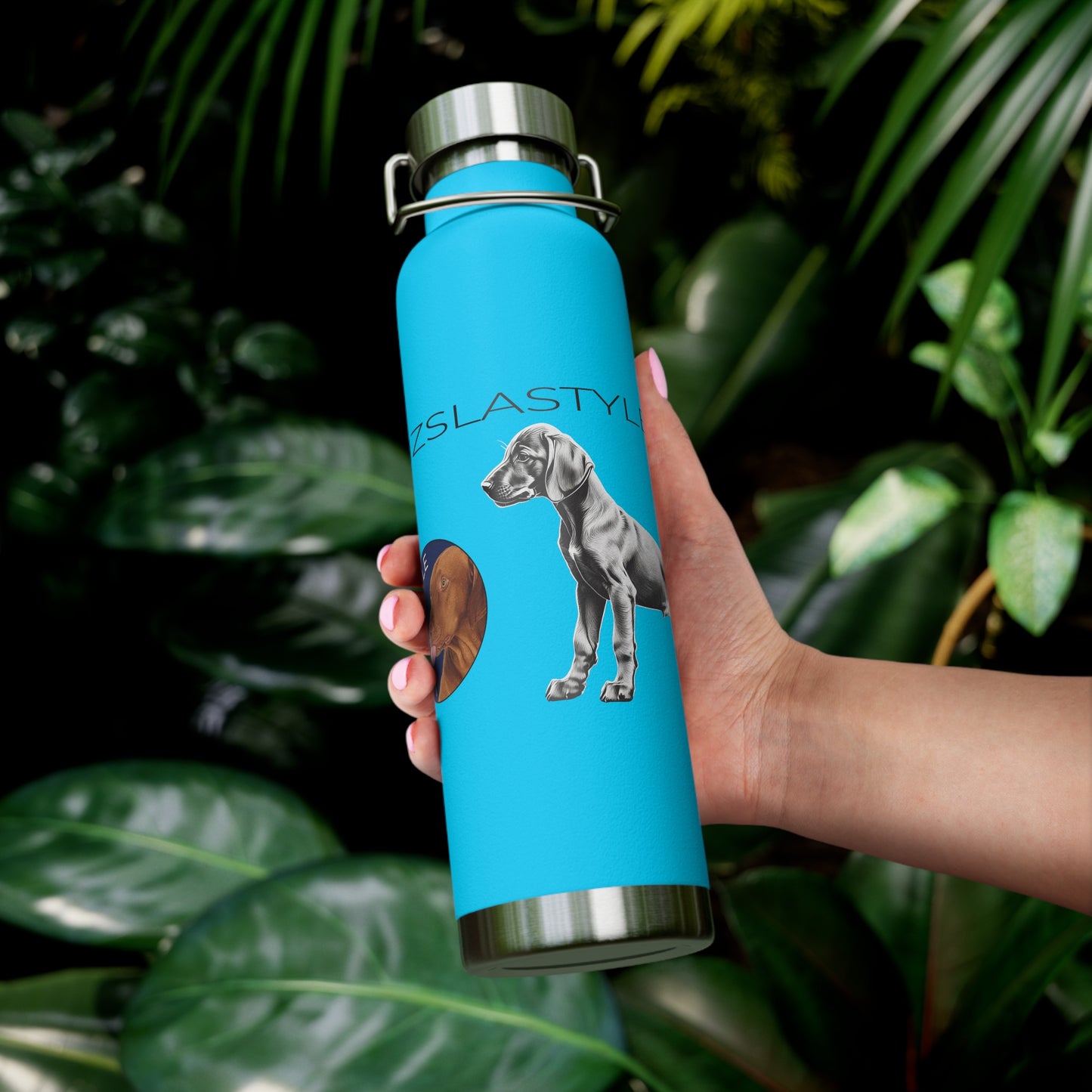 Vizsla Style Puppy w/ Logo - Stylish Copper Insulated Water Bottle
