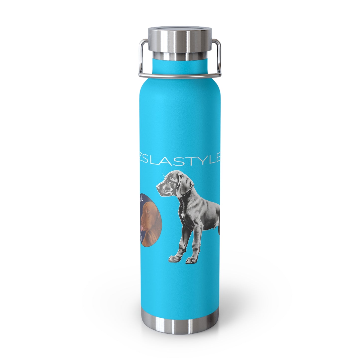 Vizsla Style Puppy w/ Logo - Stylish Copper Insulated Water Bottle
