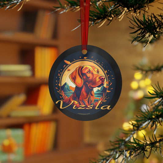 Vizsla Metal Ornament — Vizsla Dog Holiday Keepsake