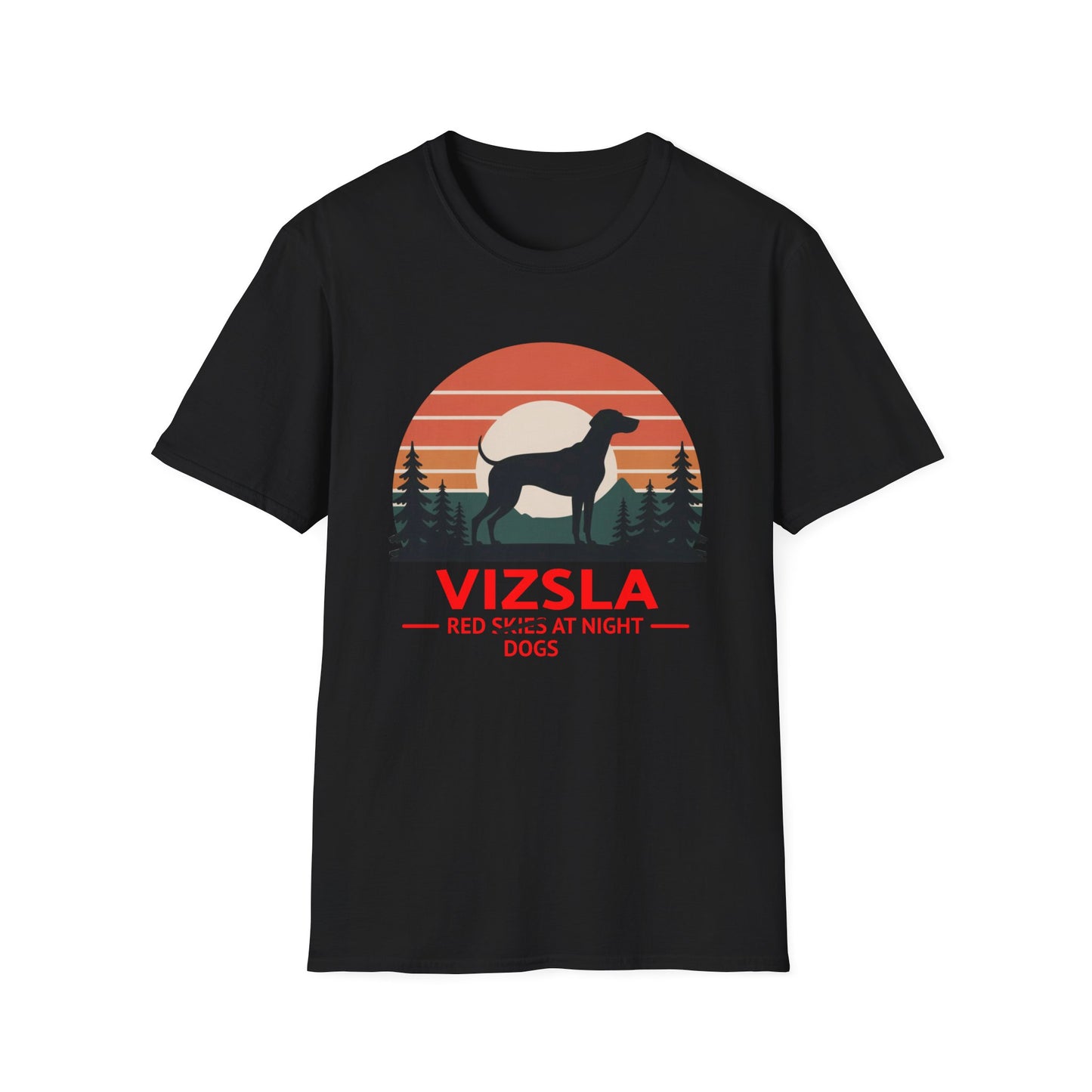 Vizsla 'Red Dogs at Night' T-Shirt