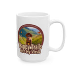 Happy Trails With My Vizsla Dog / New Vizsla Puppy White Glossy mug