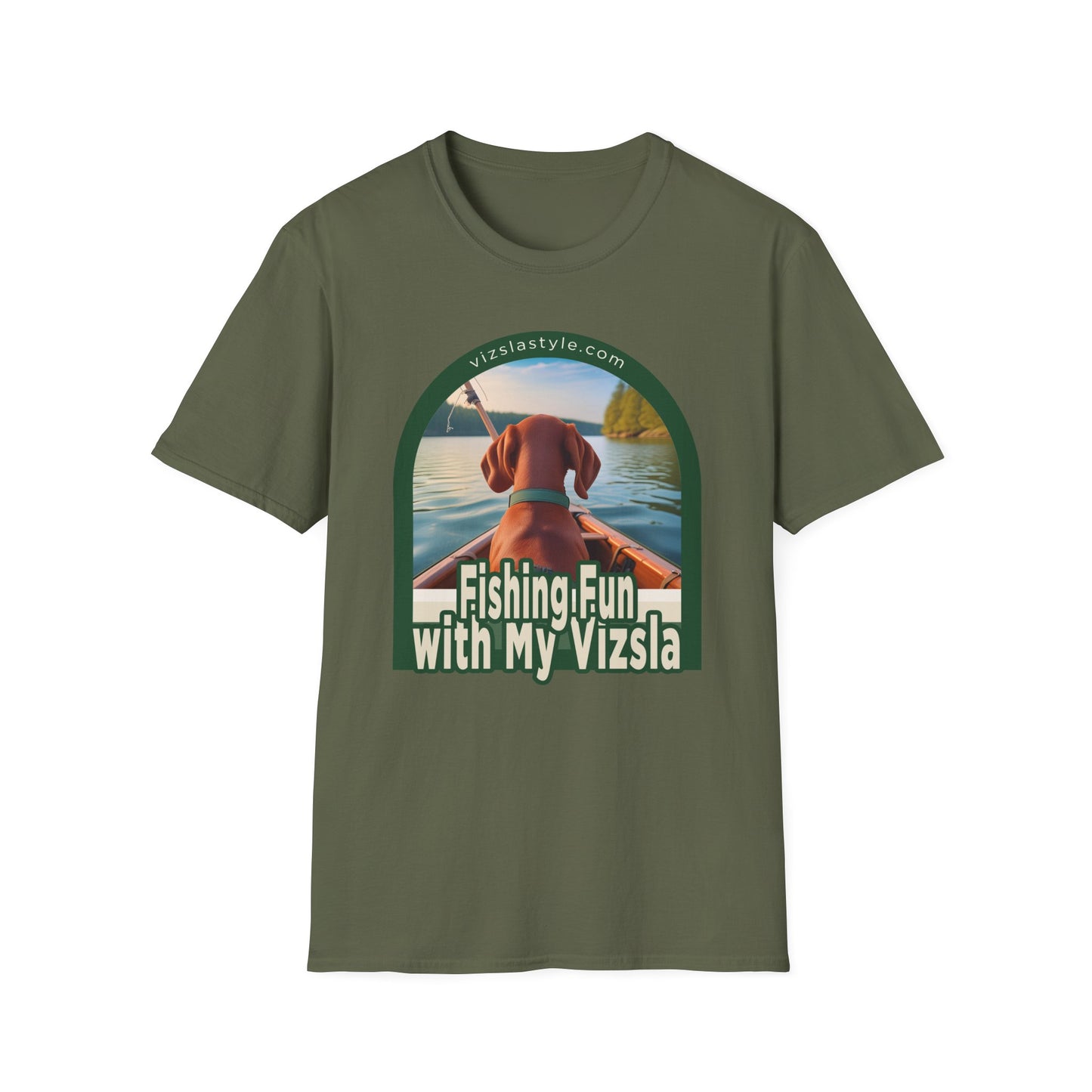Fishing Fun With My Vizsla! t-shirt
