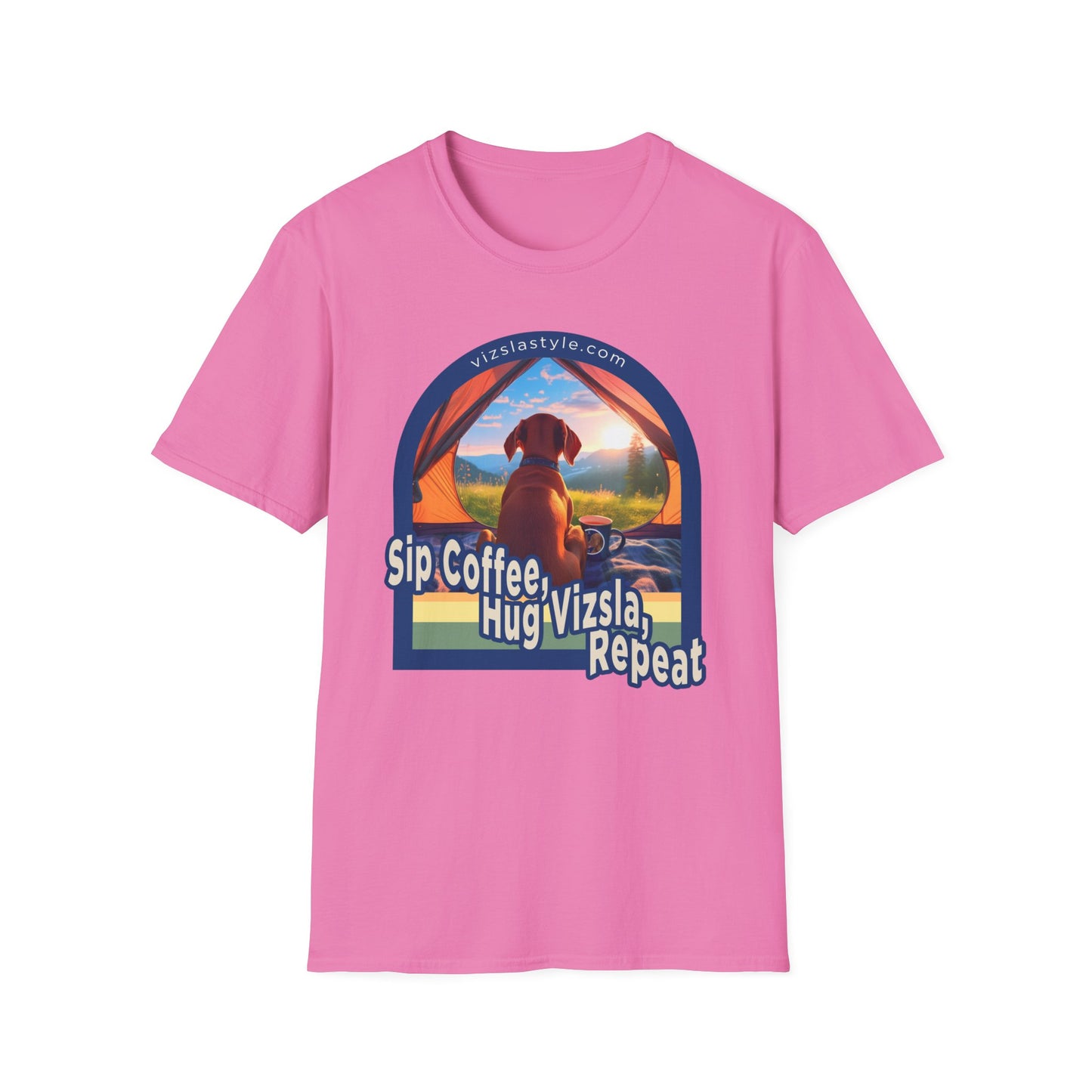 Sip Coffee, Hug Vizsla, Repeat! t-shirt
