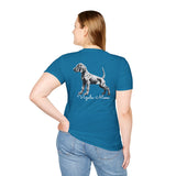 Vizsla Style - Vizsla Mom & Puppy w/ Light Text T-Shirt