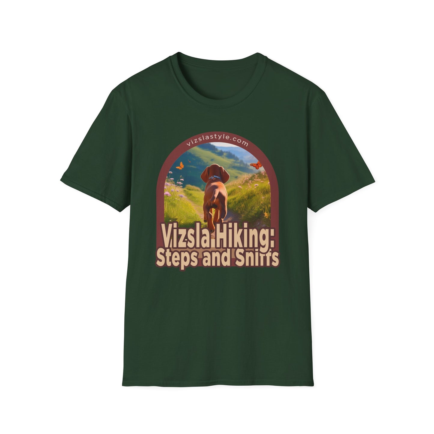 Vizsla Hiking: Steps And Sniffs Dog t-shirt