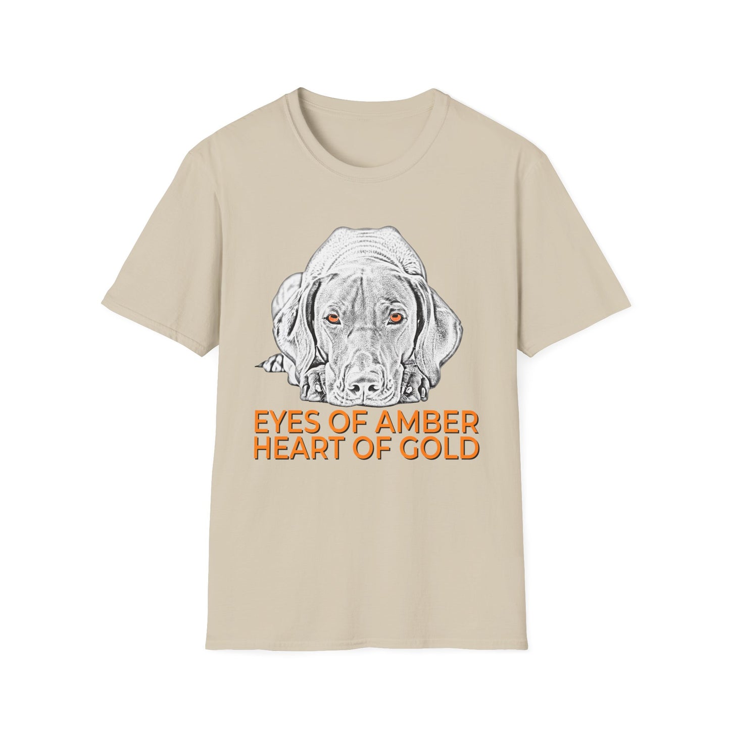 Vizsla T-Shirt — "Eyes of Amber, Heart of Gold" Dog Lover Tee