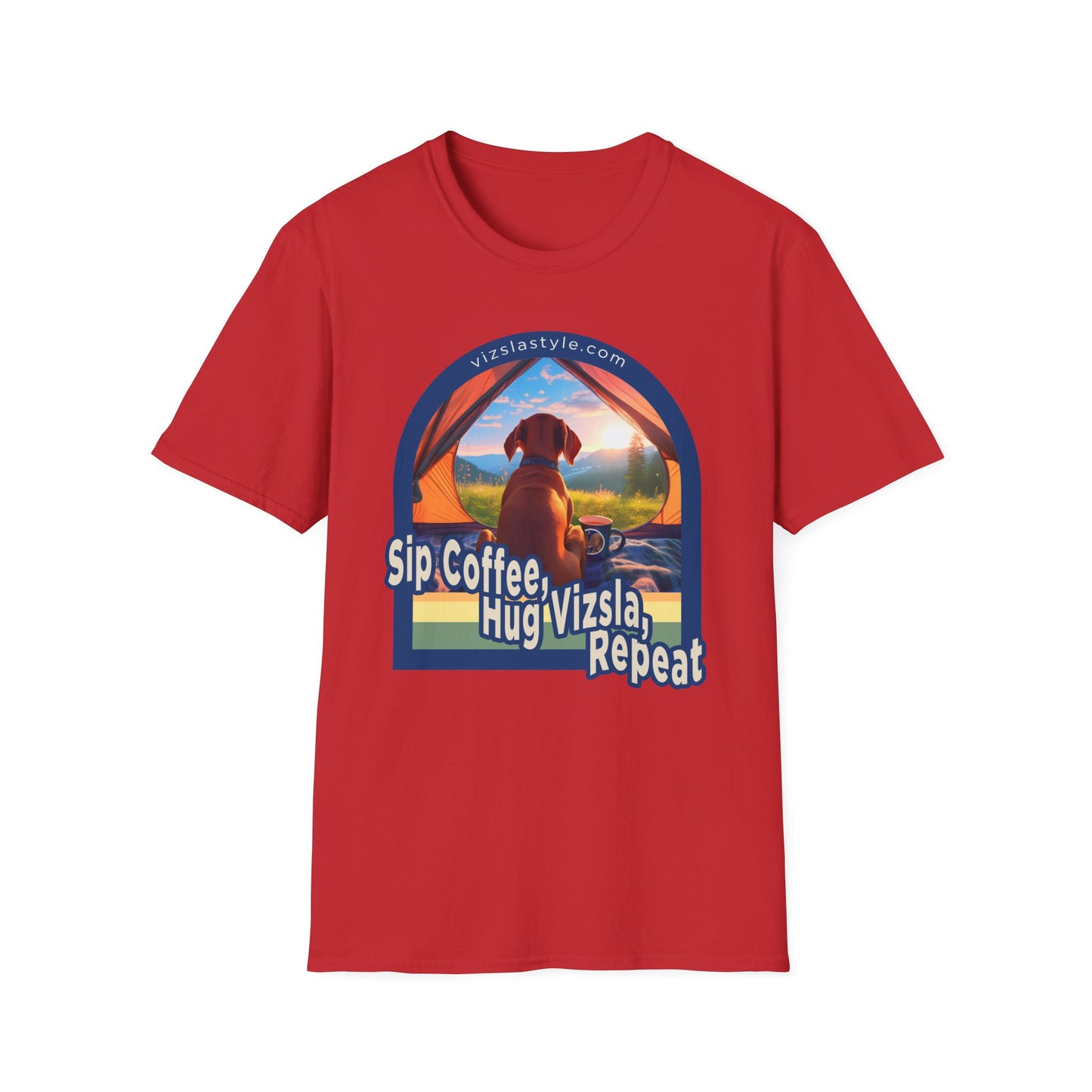 Sip Coffee, Hug Vizsla, Repeat! t-shirt