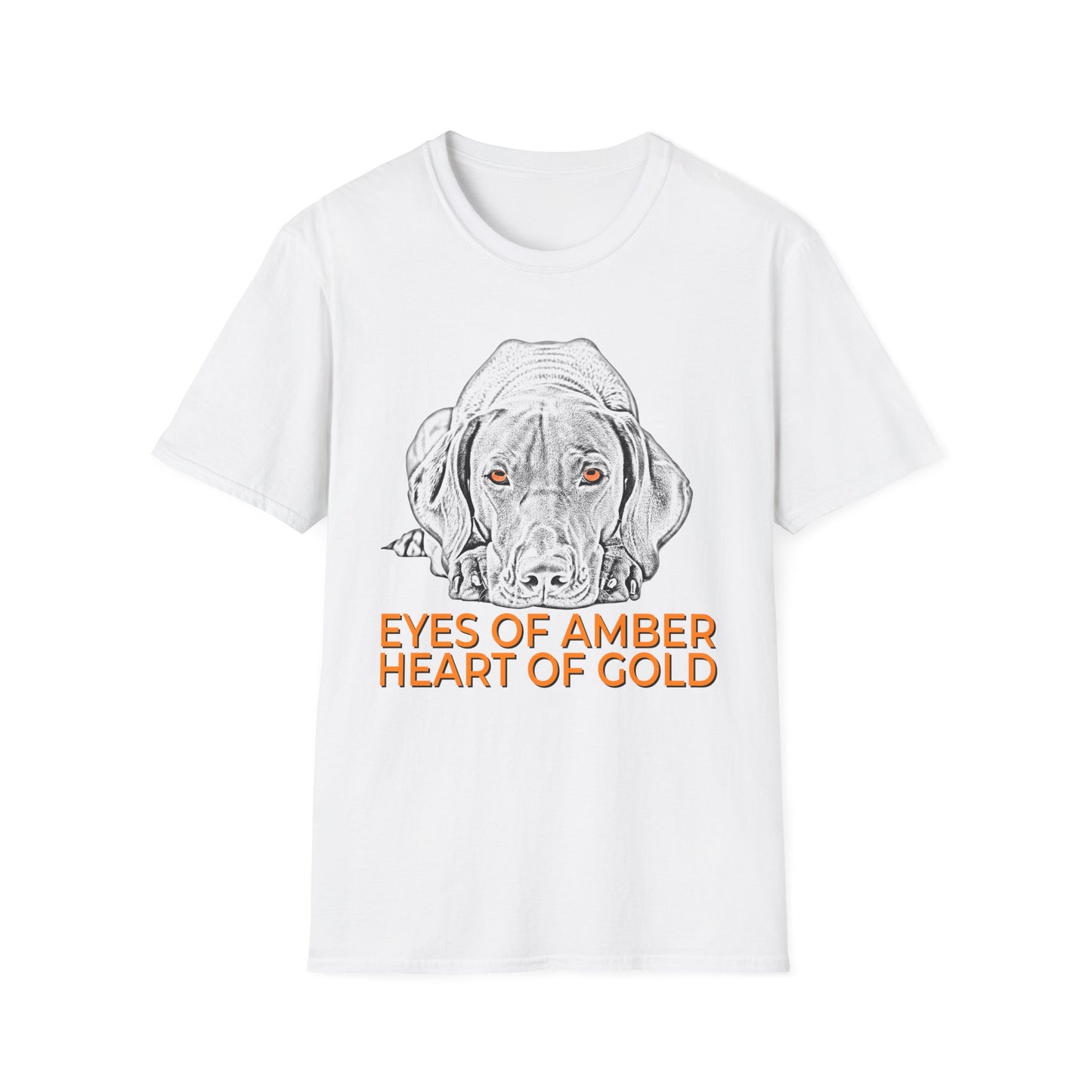 Vizsla T-Shirt — "Eyes of Amber, Heart of Gold" Dog Lover Tee