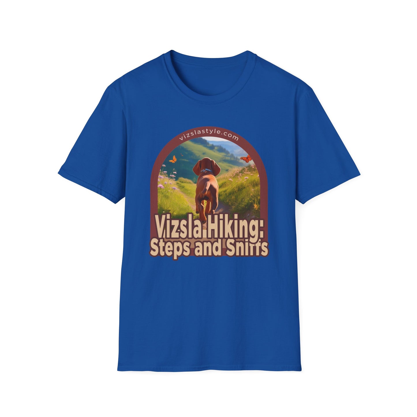 Vizsla Hiking: Steps And Sniffs Dog t-shirt