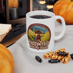 Happy Trails With My Vizsla Puppy / New Vizsla Puppy White Glossy mug