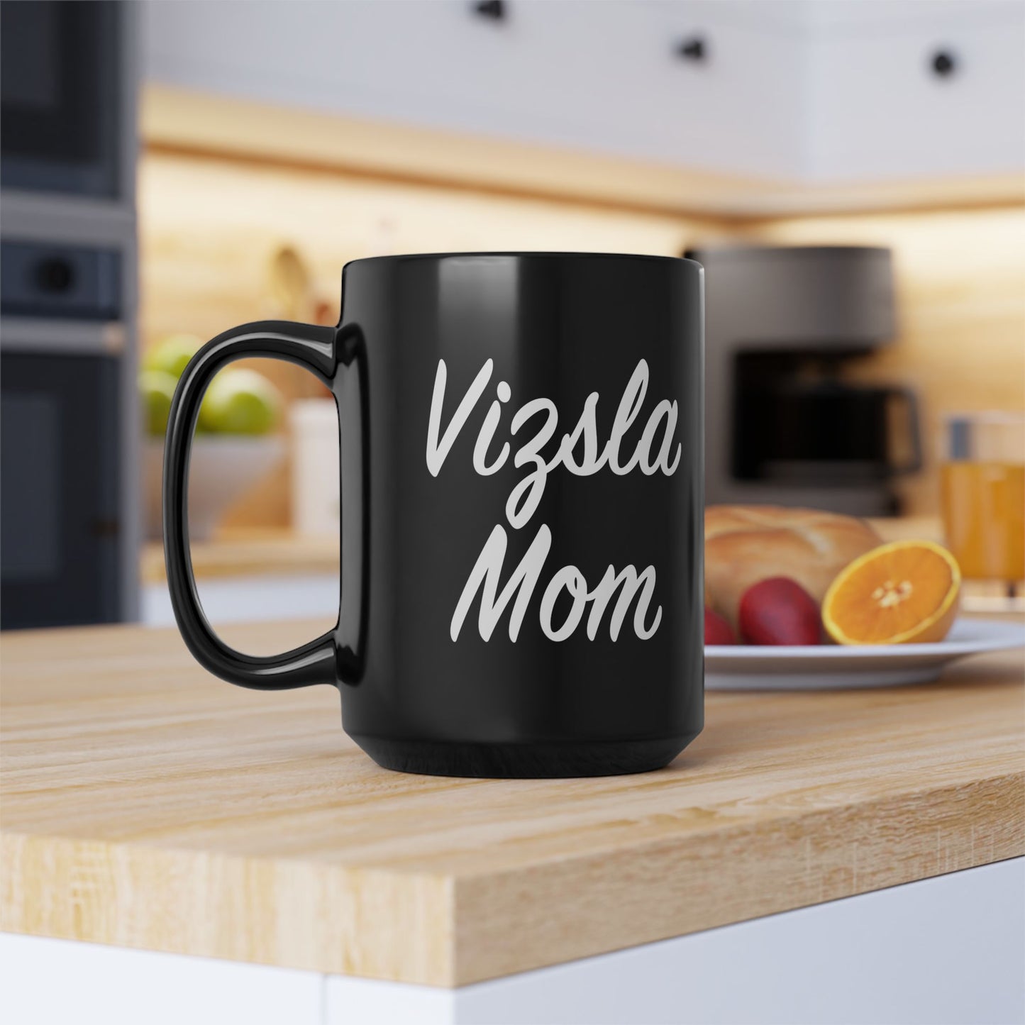 Vizsla Mom w/ He's Not A What... He's A Vizsla - Black Mug