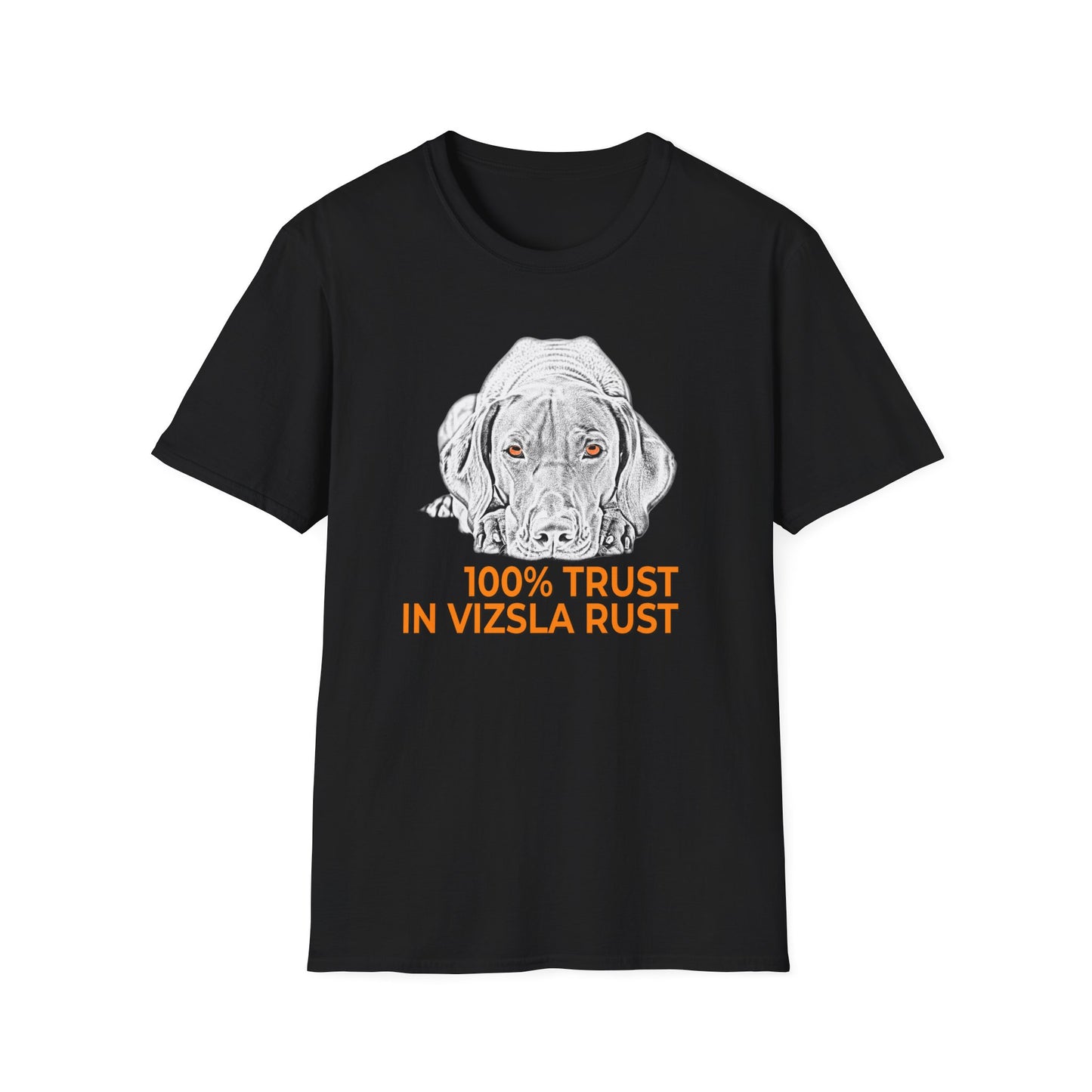 Vizsla Line Art Tee — "100% Trust In Vizsla Rust"