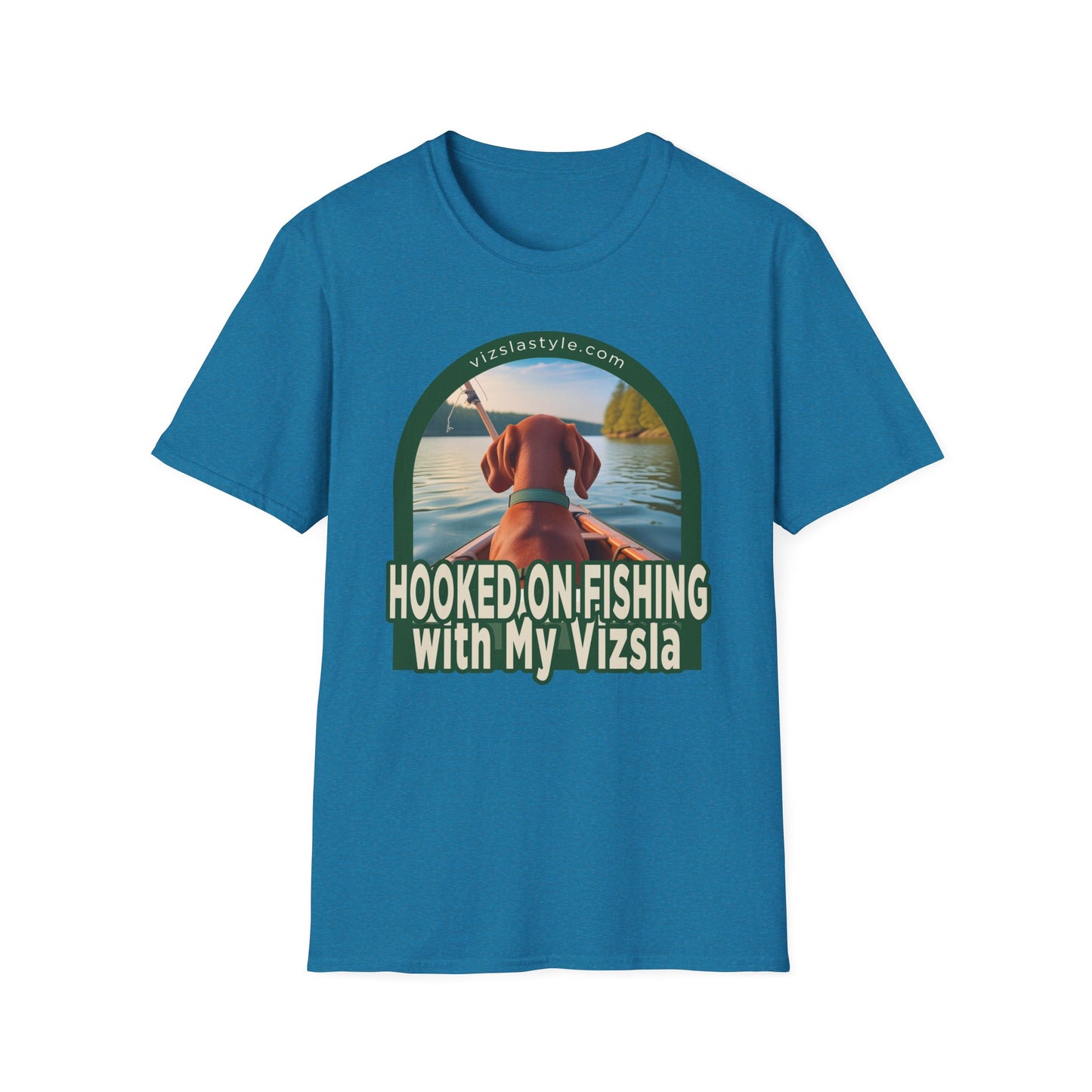 Hooked On Fishing With My Vizsla! t-shirt