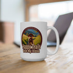 Happy Trails With My Vizsla Puppy / New Vizsla Puppy White Glossy mug