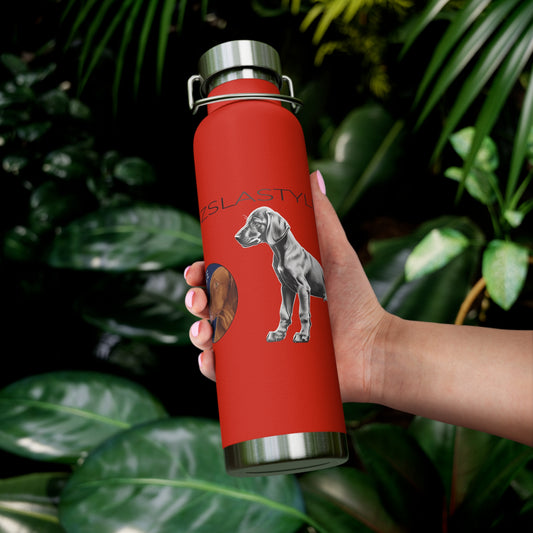 Vizsla Style Puppy w/ Logo - Stylish Copper Insulated Water Bottle