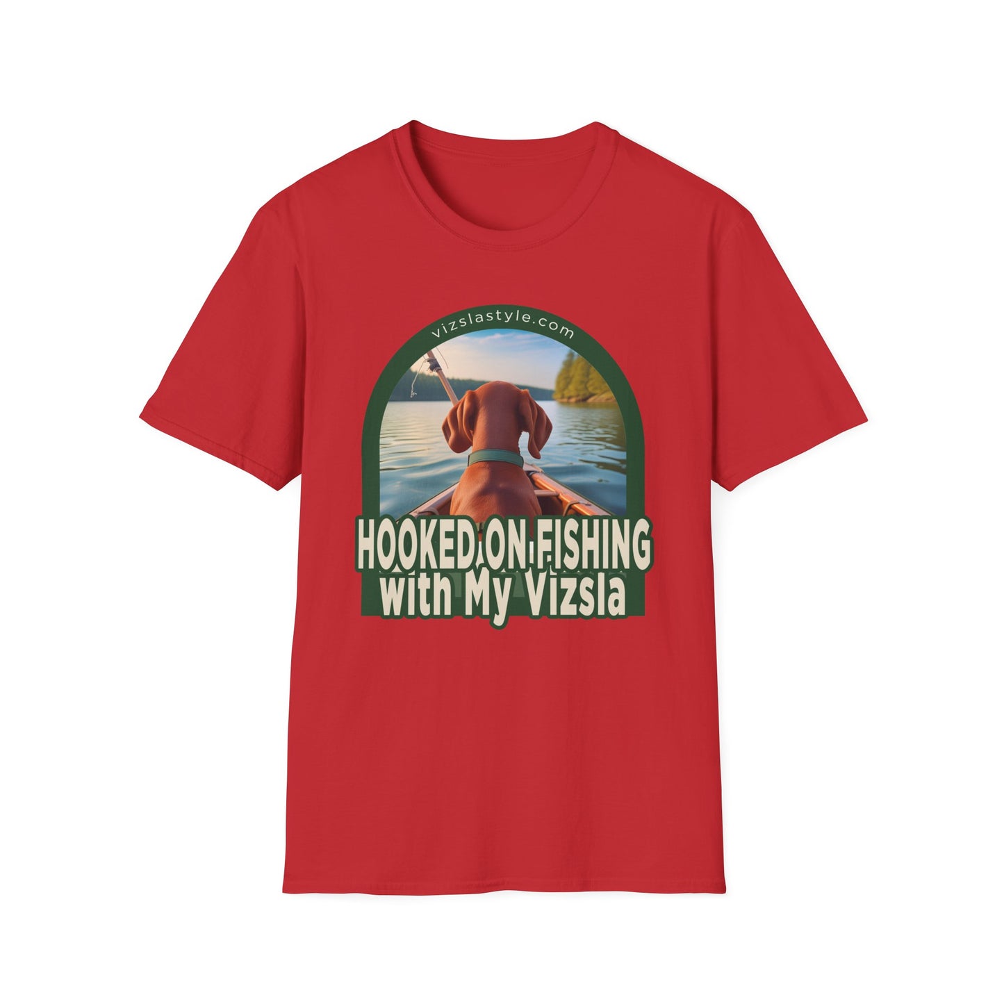 Hooked On Fishing With My Vizsla! t-shirt