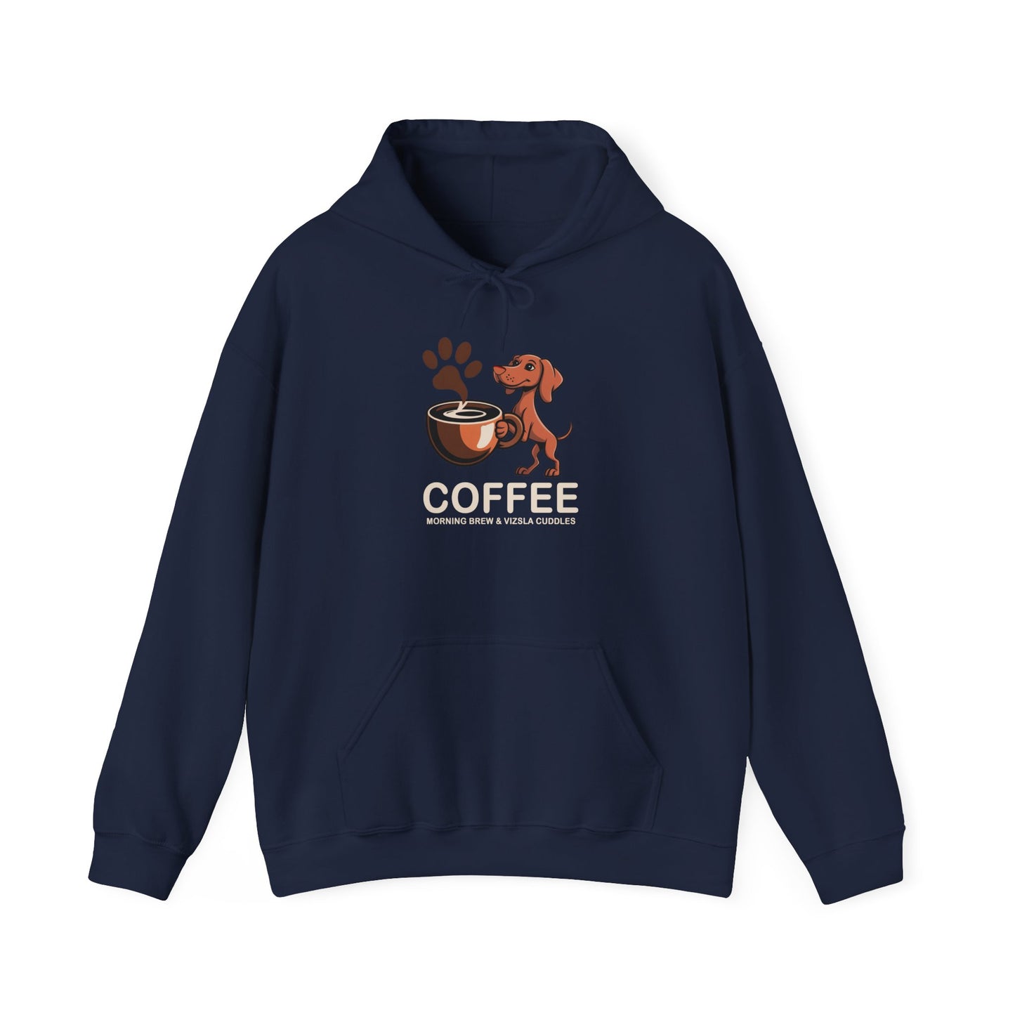 Morning Brew & Vizsla Cuddles Puppy Hoodie Sweatshirt