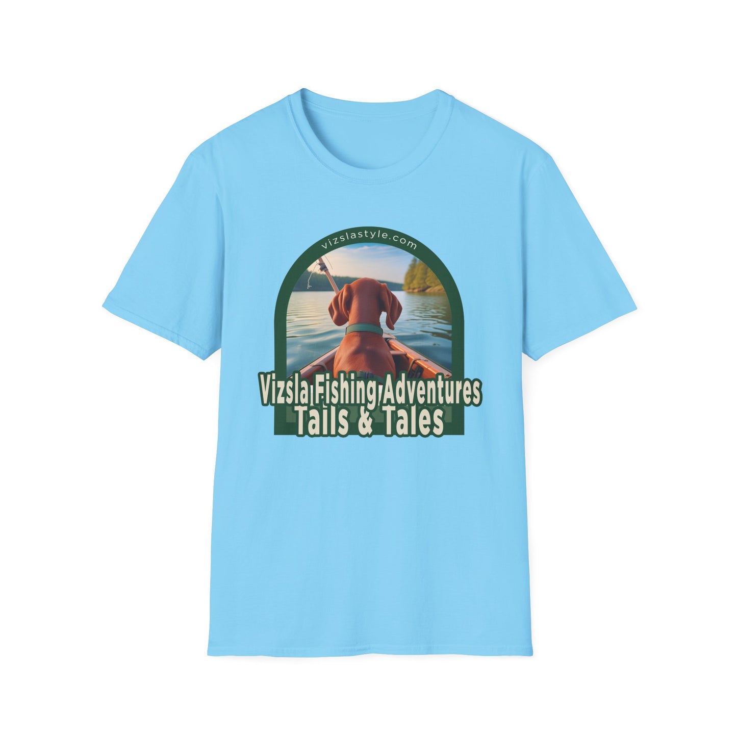 Vizsla Fishing Adventures, Tails & Tales! t-shirt