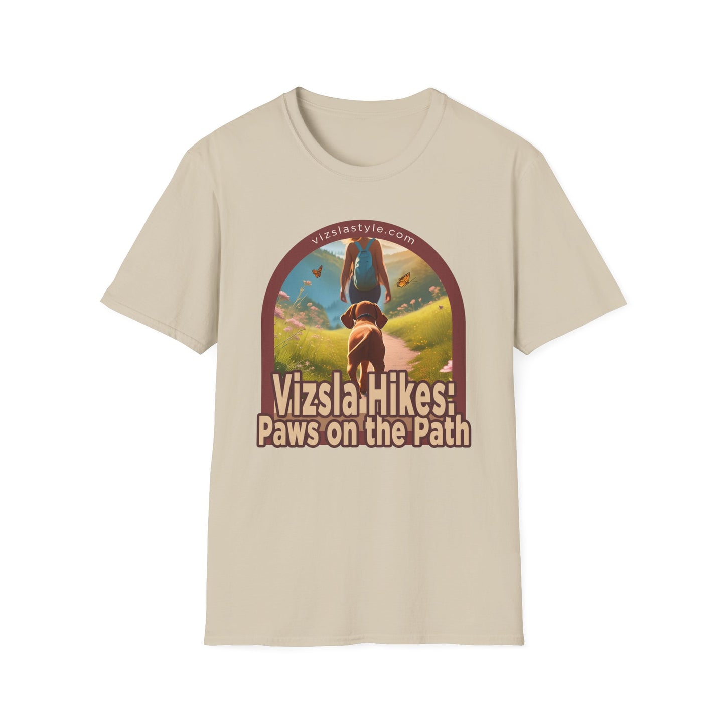 Vizsla Hikes: Paws On The Path w/ Hiker t-shirt